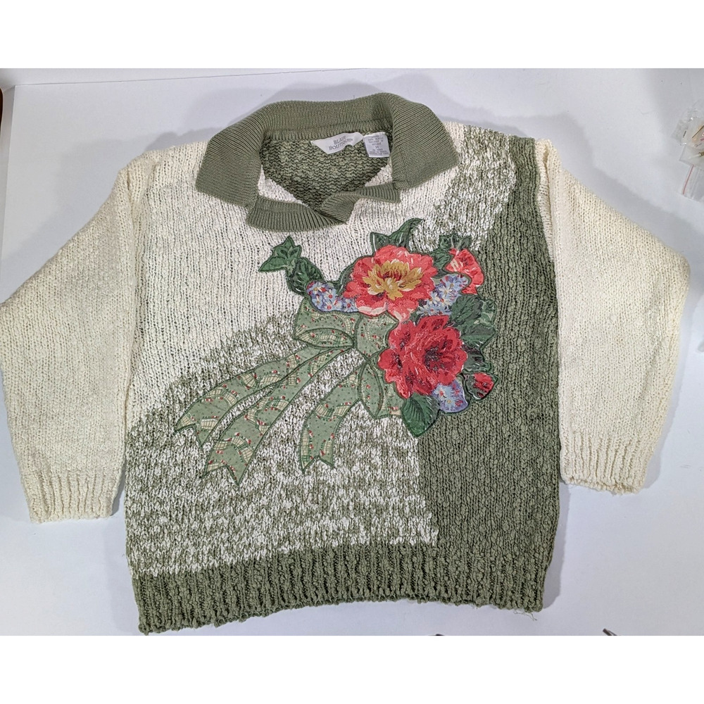 Granny Banded Waist 90s Floral Blouse sz Medium Blair Boutique